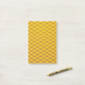 Post-it® Motif jaune de nid d'abeilles (Sur un bureau)