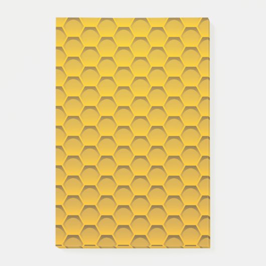 Post-it® Motif jaune de nid d'abeilles (Devant)