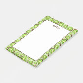 Post-it® Motif Kiwifruit Vert Et Brown Avec Texte Personnal (Incliné)