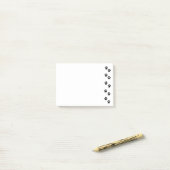 Post-it® Motif mâle, pattes de chien, Empreintes de pattes, (Sur un bureau)