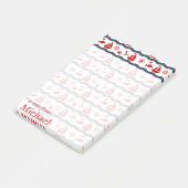 Post-it® Motif maritime de la Cute| Ajouter votre nom (Incliné)