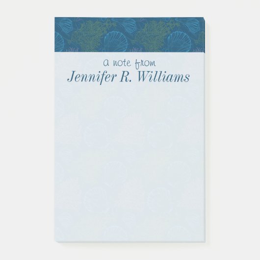 Post-it® Motif maritime Vintage| Ajouter votre nom (Devant)