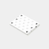 Post-it® Motif mignon chic noir et blanc de chat (Incliné)