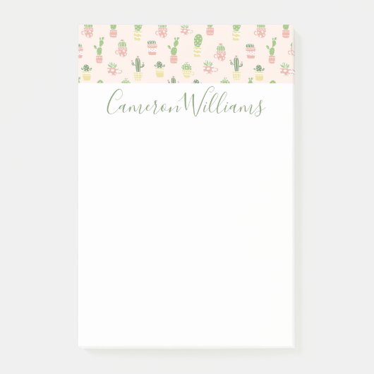 Post-it® Motif mignon de cactus (Devant)
