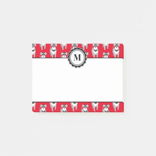 Post-it® Motif mignon de chiot de Schnauzer miniature (Devant)