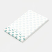 Post-it® Motif mignon turquoise d'éléphant (Incliné)