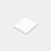 Post-it® Motif minuscule blanc rose élégant de coeur de (Incliné)