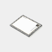 Post-it® Motif moderne géométrique noir et blanc (Incliné)