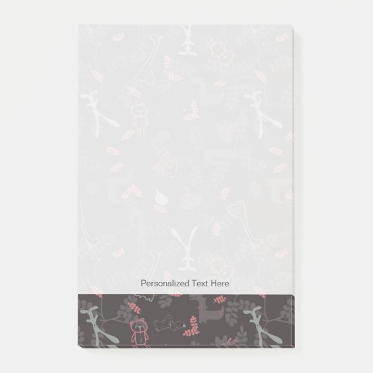 Post-it® motif montrant les animaux 1 de bébé (Devant)