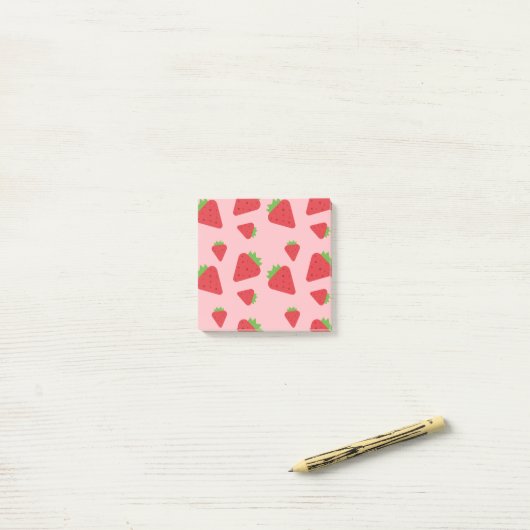 Post-it® Motif mûre fraise (Sur un bureau)