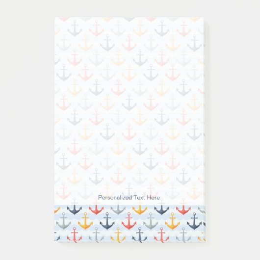 Post-it® Motif nautique avec des Ancres (Devant)