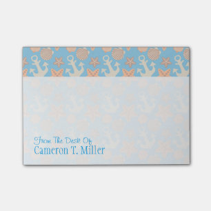Post-it® Motif nautique Pastel  Ajouter votre nom