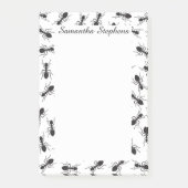 Post-it® Motif noir drôle de fourmis (Devant)