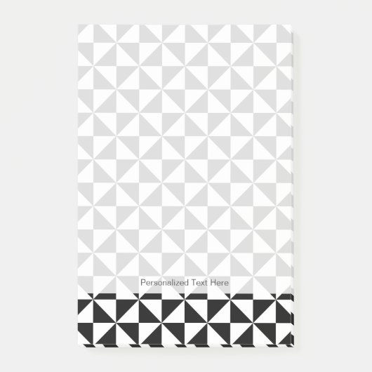 Post-it® Motif noir et blanc de triangle (Devant)