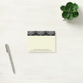 Post-it® Motif noir gris Jacquard (Bureau)