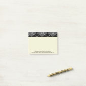 Post-it® Motif noir gris Jacquard (Sur un bureau)