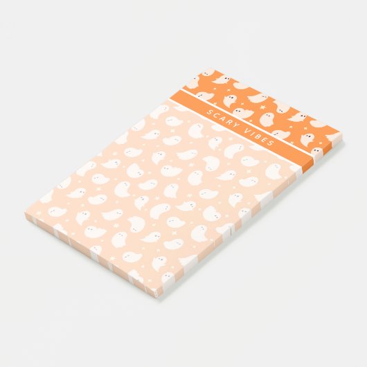 Post-it® Motif Orange Fantôme Gribouillis (Incliné)