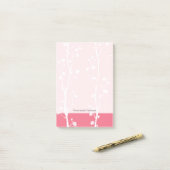 Post-it® Motif oriental de fleur de prune (Sur un bureau)