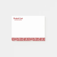 Motif Paisley Vintage rouge et blanc, texte person