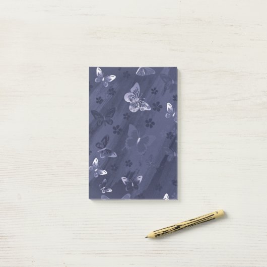 Post-it® Motif papillon 17 (Sur un bureau)