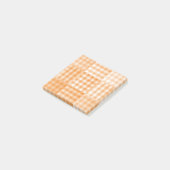 Post-it® Motif patchwork à carreaux orange et blanc (Incliné)