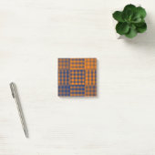 Post-it® Motif patchwork à carreaux orange violet (Bureau)