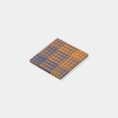 Post-it® Motif patchwork à carreaux orange violet (Incliné)