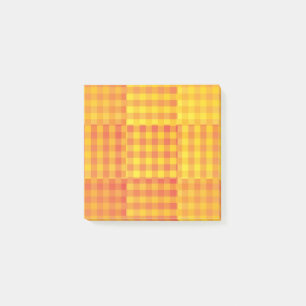 Post-it® Motif patchwork damier jaune orange