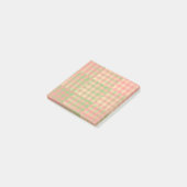 Post-it® Motif Patchwork Damier Jaune Rose Vert (Incliné)