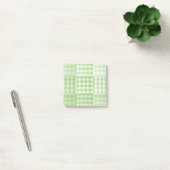 Post-it® Motif Patchwork Damier Vert Blanc (Bureau)