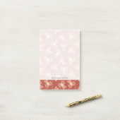 Post-it® motif patchwork d'ours (Sur un bureau)