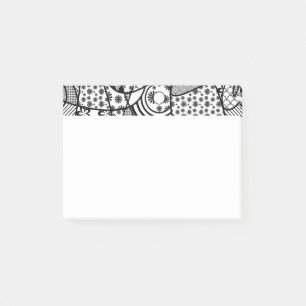Post-it® Motif Patchwork Noir & Blanc 02