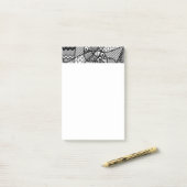 Post-it® Motif Patchwork Noir & Blanc 05 (Sur un bureau)