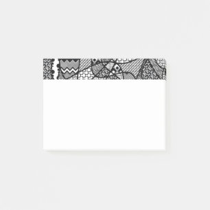 Post-it® Motif Patchwork Noir & Blanc 05