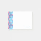 Post-it® Motif Pétal Turquoise Et Rose (Devant)