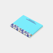 Post-it® Motif pétale personnalisé bleu (Incliné)