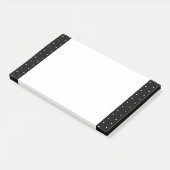 Post-it® Motif Pois minuscule noir et blanc Preppy (Incliné)