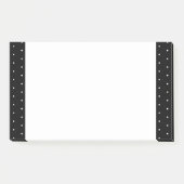 Post-it® Motif Pois minuscule noir et blanc Preppy (Devant)