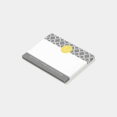 Post-it® Motif Quatrefoil tendance avec adresse et monogram (Incliné)