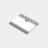 Post-it® Motif Quatrefoil tendance avec monogramme personna (Incliné)