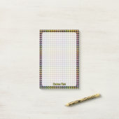 Post-it® Motif Rainbow Houndstooth (Sur un bureau)