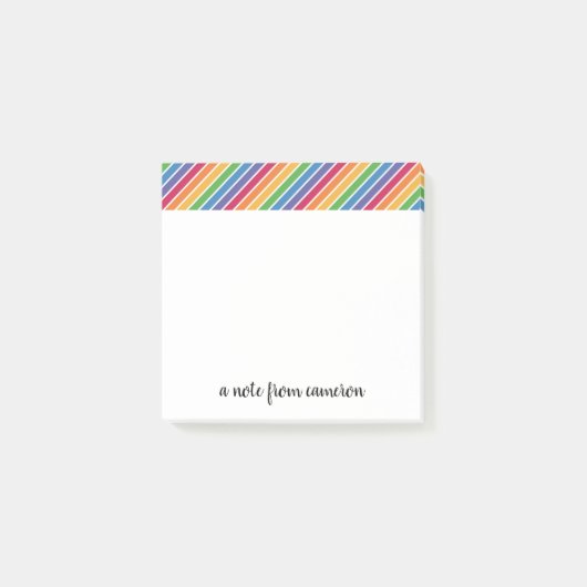 Post-it® Motif Rainbow Stripes (Devant)