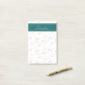 Post-it® Motif Rainbows & Hearts (Sur un bureau)