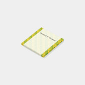 Post-it® Motif rayé vert et jaune des symboles dollar ($) (Incliné)
