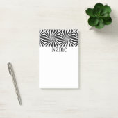 Post-it® Motif rayonnant noir blanc Thunder_Cove r (Bureau)