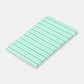 Post-it® Motif rayures blanches Aquamarine (Incliné)