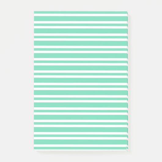 Post-it® Motif rayures blanches Aquamarine (Devant)