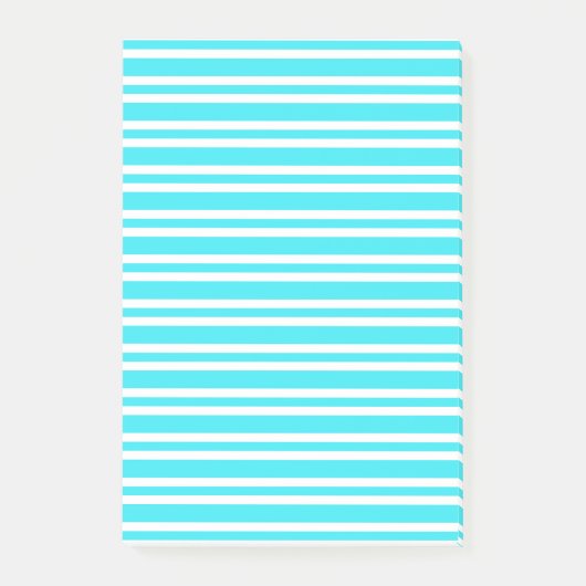 Post-it® Motif Rayures Bleu Blanc (Devant)