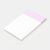 Post-it® Motif Rayures Rose Blanc 4" x 6" Stickies (Incliné)