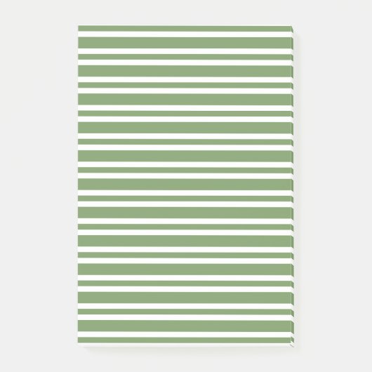 Post-it® Motif rayures vertes blanches (Devant)